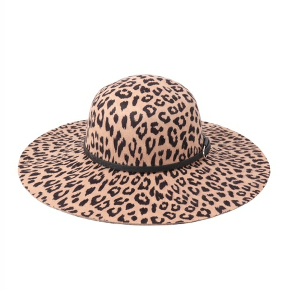 NWT Leopard Belted Brimmed Hat - Picture 2 of 3